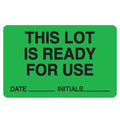 Marketlab Label Green 2-1/2x1-1/2" This Lot Ready For Use 1000/Rl - 8029