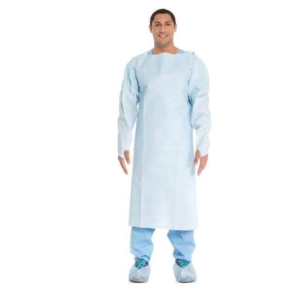 O & M Halyard Gown Protective Comfort Disposable Not AAMI Rated Flm Lmnt Sz 2XL Blue 100/Ca - 69601