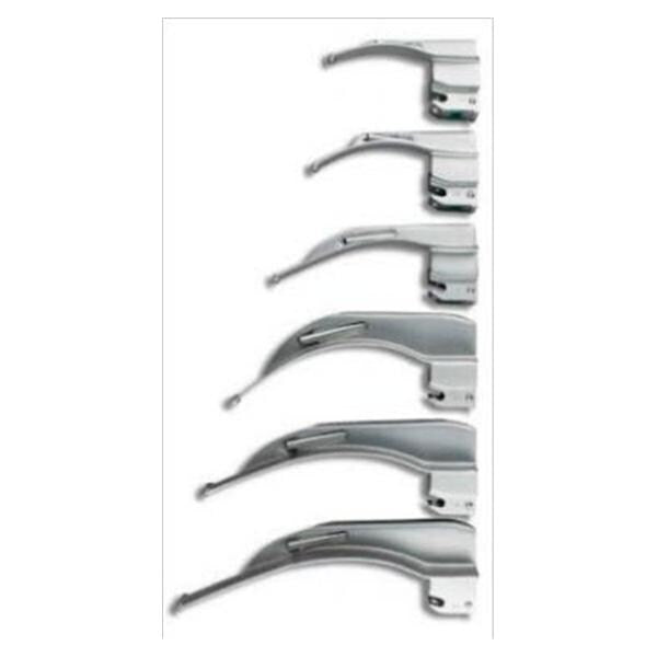 SunMed Blade Fiber Optic Laryngoscope Greenline Large Adult Macintosh #4 Each - 5-5231-04