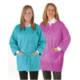Medicom Lab Jacket Protective SafeWear Hipster Disposable SMS PP Fbrc XL Sft Blu 12/Bg, 5 BG/CA - 8104-D