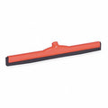 24 W Straight Double Foam Rubber Floor Squeegee Without Handle Red