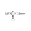Smiths Medical ASD, Inc Stopcock 4-Way Hi-Flo Proximal/Distal Luer Lock 50/Ca - MX434-1L