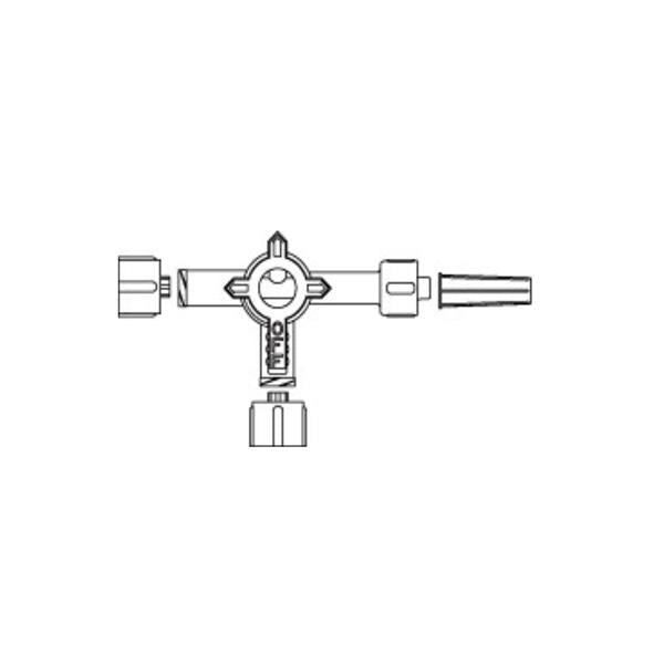 Smiths Medical ASD, Inc Stopcock 4-Way Hi-Flo Proximal/Distal Luer Lock 50/Ca - MX434-1L