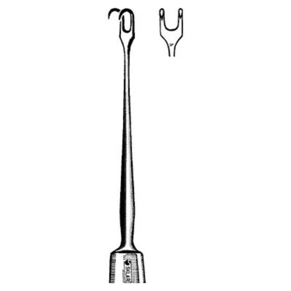 Sklar Instruments Hook Guthrie 5" Large Sharp Double Prongs Stainless Steel Each - 47-2650