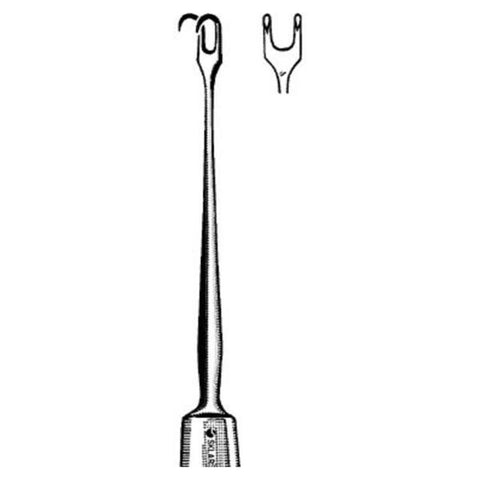 Sklar Instruments Hook Guthrie 5" Large Sharp Double Prongs Stainless Steel Each - 47-2650
