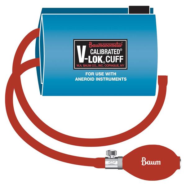 W A Baum Co Inc Inflation System BP Aneroid Calibrated V-Lok 25-35 Adlt Arm Cmplt Md Blu Eachch - 1820ACNL
