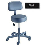 Brewer Custom Products Stool Exam Value Plus Black Casters Adjustable Backrest 5 Leg Each - 22500B