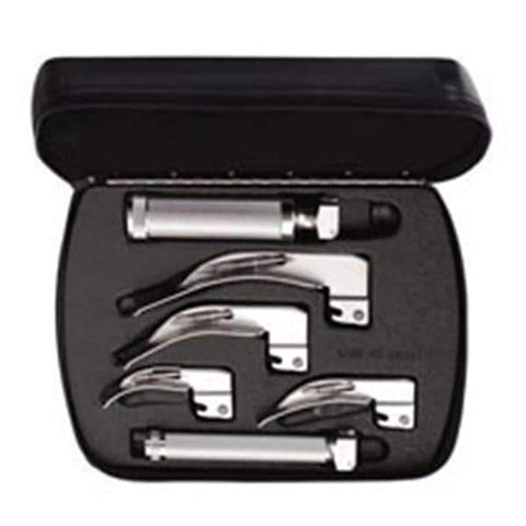 Welch Laryngoscope Set Standard Sizes #0, #1, #2, #3, #4 Lamp At Distal Tip 1/ST - Allyn - 68096
