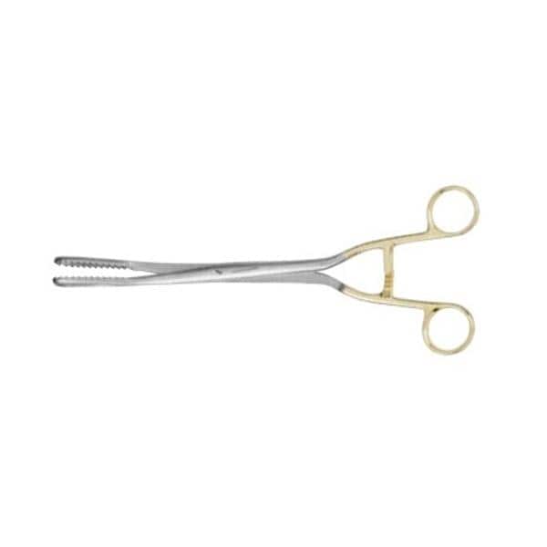 Medgyn Products Inc Forcep Ovum Bierer 11" 19mm Tip Slight Curve Serrated Jaw Oval SS Each - 31135