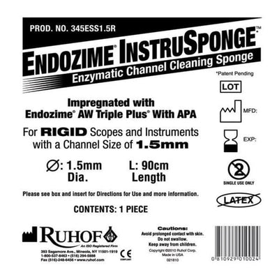 Ruhof Corp. Sponge Enzymatic Endozime Instrusponge 1.5 mm 100/Ca - 345ESS1.5R