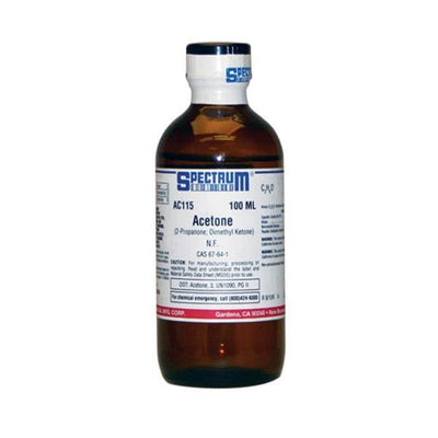 Spectrum Chemical & Lab Prod Acetone Reagent 99% 100mL Plastic Each - AC115
