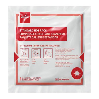 Medline Industries Inc Pack Warm Standard Gel Instant Disposable 6x6" 36/Ca - MDS139007