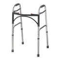 Alimed, Inc Walker Deluxe 350lb Capacity Gray/Silver Tips 15.5x22x39" 2 Push Button Adult Each - 7376
