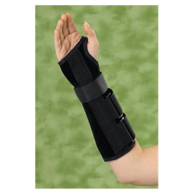 Medline Industries Inc Splint Deluxe Wrist/Forearm Faux Suede Black Size 10" Large Left Each - ORT18110LL