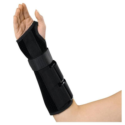 Medline Industries Inc Splint Deluxe Wrist/Forearm Faux Suede Black Size 10" X-Large Right Each - ORT18110RXL