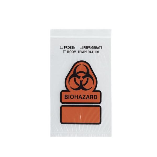 Rd Plastics Specimen Transport Bag Clear Reclosable Closure W/ 3-Wall/ Separate Pouch 100/Pk, 10 PK/CA - B22