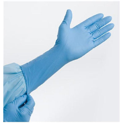 Tidi Products LLC Gloves Exam P2 Hi-Risk Chemo Tested Powder-Free Latex 12 in Md NS Blue 50/Bx, 10 BX/CA - 932480-1