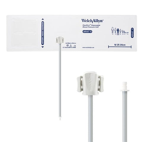 Welch Cuff Blood Pressure FlexiPort 25-34cm Adlt 11 Arm Long White/Navy Blue 20/Ca - Allyn - SOFT-11-1HP