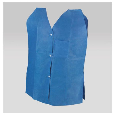 Tidi Products LLC Vest Exam / Rehab Non Woven Dark Blue One Size 50/Ca - 960202