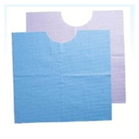 Tidi Products LLC Bib Patient Ultimate Contour Neck 18 in x 22 in Blue 3 Ply Tissue / Poly 400/Ca - 917903