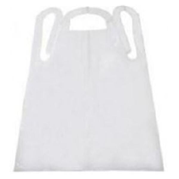 Tidi Products LLC Apronette Polyester FoodCare Unisex White 28 in x 46 in Latex Free Adult 500/Ca - 10419