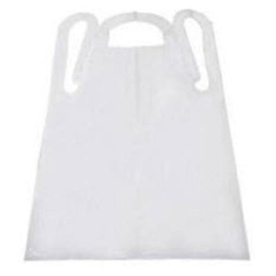Tidi Products LLC Apron Polyester Taffeta FoodCare Unisex White 28 in x 46 in Adult 500/Ca - 10418