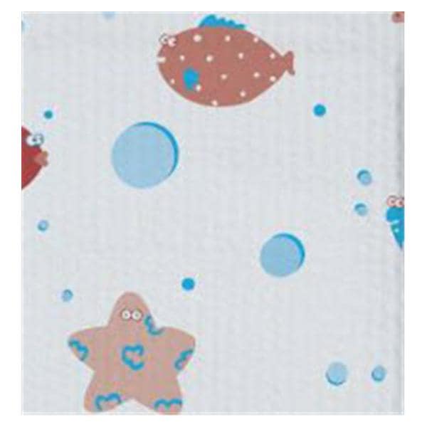 Tidi Products LLC Towel Patient TIDI 13 In X 18 In Under The Sea 2 Ply Tissue / Poly 500/Case - 981613