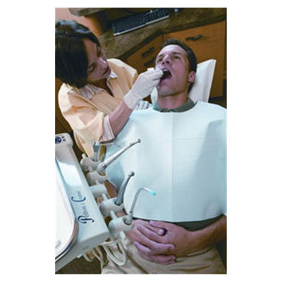 Tidi Products LLC Bib Patient Encore 18 in x 32 in White Tissue / Poly 300/Case - 920861