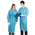 Henry Schein Inc. Lab Coat Protective Disposable Polypropylene X-Large Blue 10/Pk, 5 PK/CA - 9004676