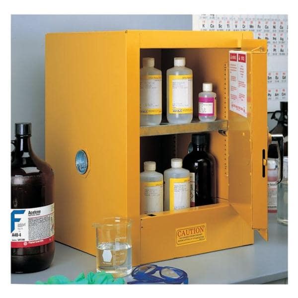 Fisher Scientific Co. Justrite Storage Cabinet 17x17x22" For Flammable Liquid With Dual Vents Each - 1798559A