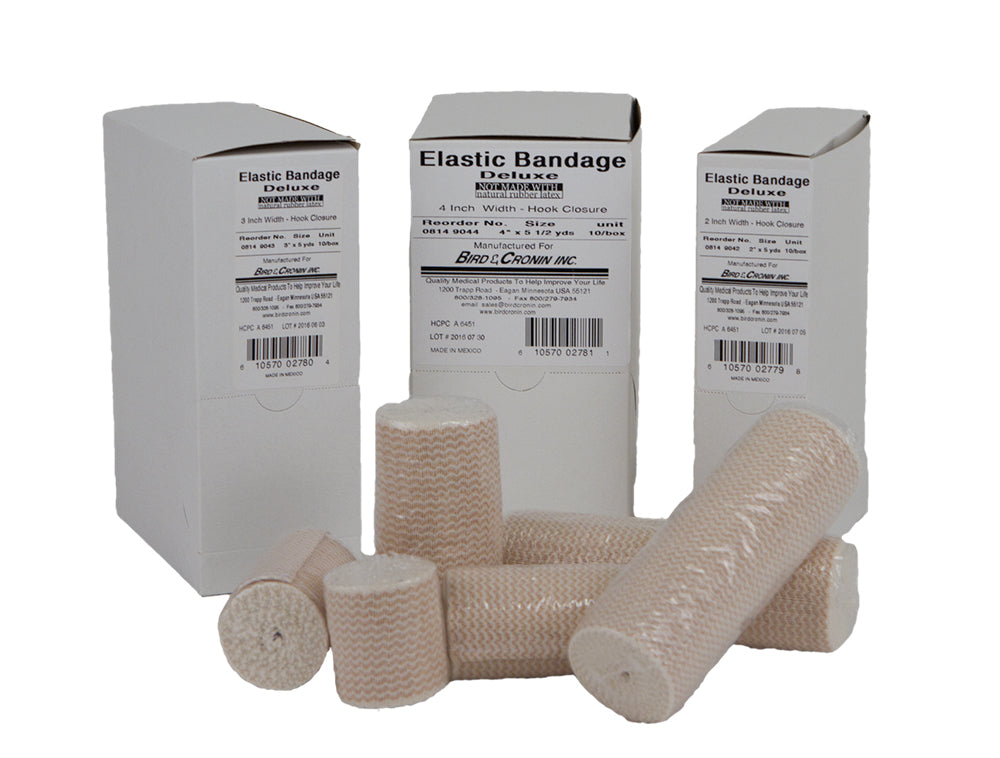 BIRD & CRONIN ELASTIC BANDAGE - Deluxe-Hook Closure | BOX OF 10