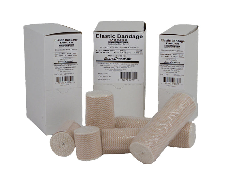 BIRD & CRONIN ELASTIC BANDAGE - Deluxe-Hook Closure | BOX OF 10