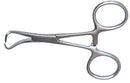 RUMEX  Towel Forceps, Ring Handle, Length 125 mm, Stainless Steel