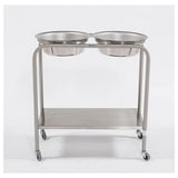 Blickman Industries Basin Double Stainless Steel 29x15x33" Silver With H-Brace Each - 727808100