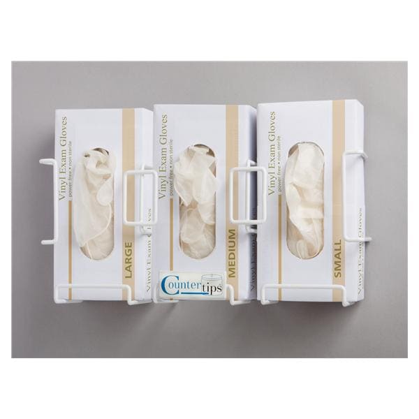Dukal Corporation Glove Box Holder Mounting Steel Wire Triple White Each - 4063