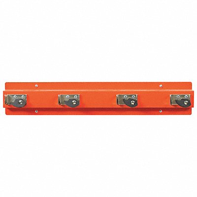 Safety Orange Stainless Steel Mop and Broom Holder 1 EA