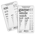 "GAME & NUMBER" POCKET CARD