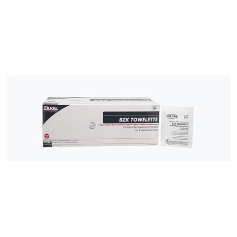 Dukal Corporation Towelette Cleansing BZK .13% BKZ/.05% Sod Bcrb 5x8 100/Bx, 20 BX/CA - 855