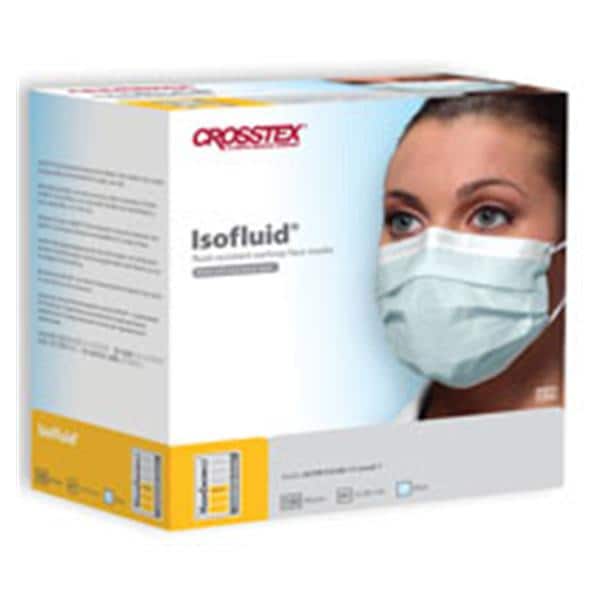 Crosstex International Mask Isofluid ASTM Level 1 Blue 100/Bx, 5 BX/CA - GCIBL100