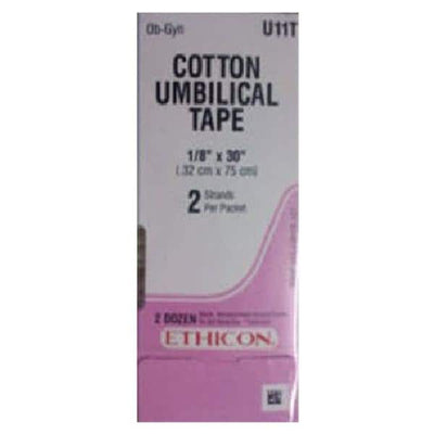 Ethicon Inc,a J & J Company Tape Umbilical Cotton .125x24" White BX - U16G