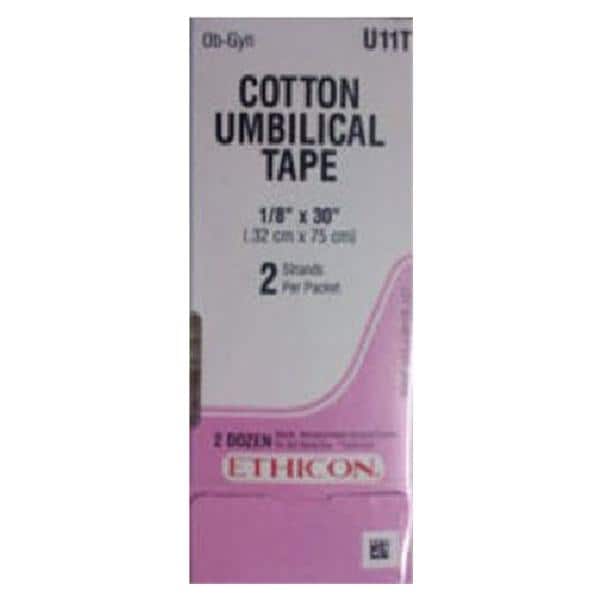 Ethicon Inc,a J & J Company Tape Umbilical Cotton .125x24" White BX - U16G
