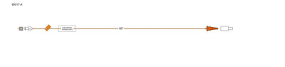 CODAN Orange Stripe MiniBore Extension Set, female luer-lock