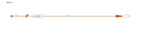CODAN Orange Stripe MiniBore Extension Set, female luer-lock