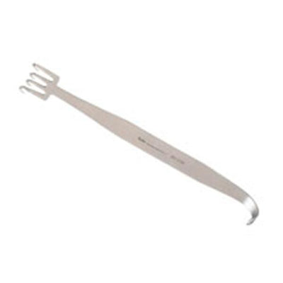 Miltex Retractor Rake Freeman 7-1/4x7/8" 4 Sharp Offset Prong Stainless Steel Each - Integra Miltex - 21-128