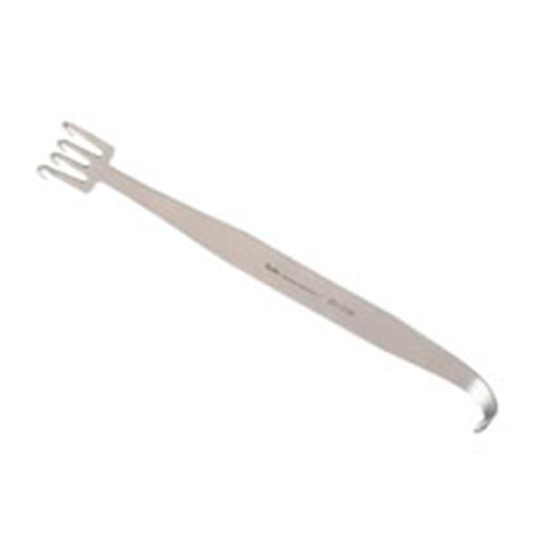 Miltex Retractor Rake Freeman 7-1/4x7/8" 4 Sharp Offset Prong Stainless Steel Each - Integra Miltex - 21-128