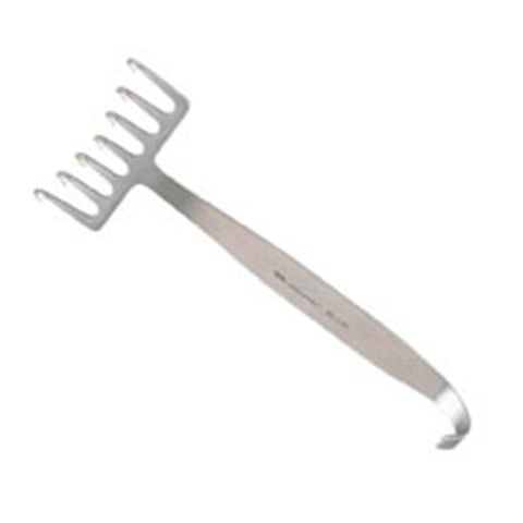 Miltex Retractor Coronal Coronal 7-1/4" 2-3/4" Wide Sharp 7 Prong Stainless Steel Each - Integra Miltex - 21-129
