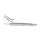 Miltex Forcep Suture Mcpherson Micro Iris 3-1/2" .3x5mm/TP Angled No Tth Micro SS Each - Integra Miltex - 18-949