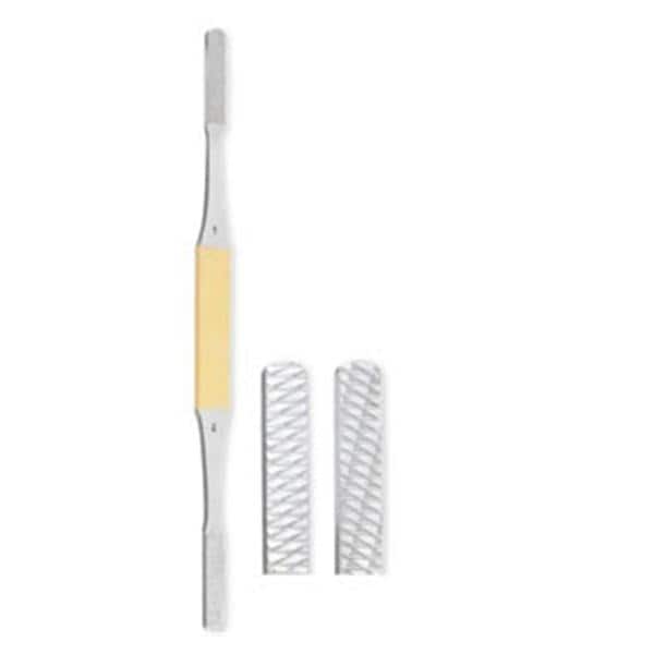 Miltex Raspatory Fomon 8-1/4" Flat #5 Coarse/#6 Coarse Grit Reverse Cutting Tip TC Each - Integra Miltex - 21-382TC