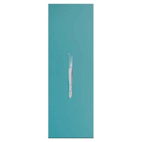 Miltex Forcep Dressing 4" 0.8mm Wide Tip Serrated Tips Full Curve Stainless Steel Each - Integra Miltex - 18-784