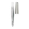 Miltex Forcep Tissue Graefe Iris 2-3/4" Smooth Straight 1x2 Teeth Stainless Steel Each - Integra Miltex - 18-816